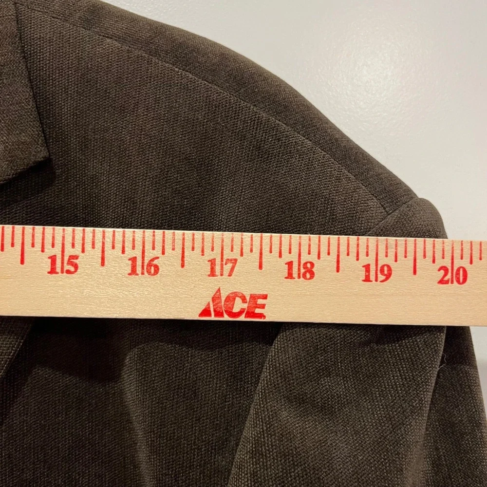 Elite Eddie Domani Mens Brown Embroidered Corduroy Blazer Jacket 46L EC5
